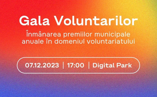 The most active young people from Chisinau, who carried out volunteer activities during the year, will be awarded at the Volunteers Gala 2023